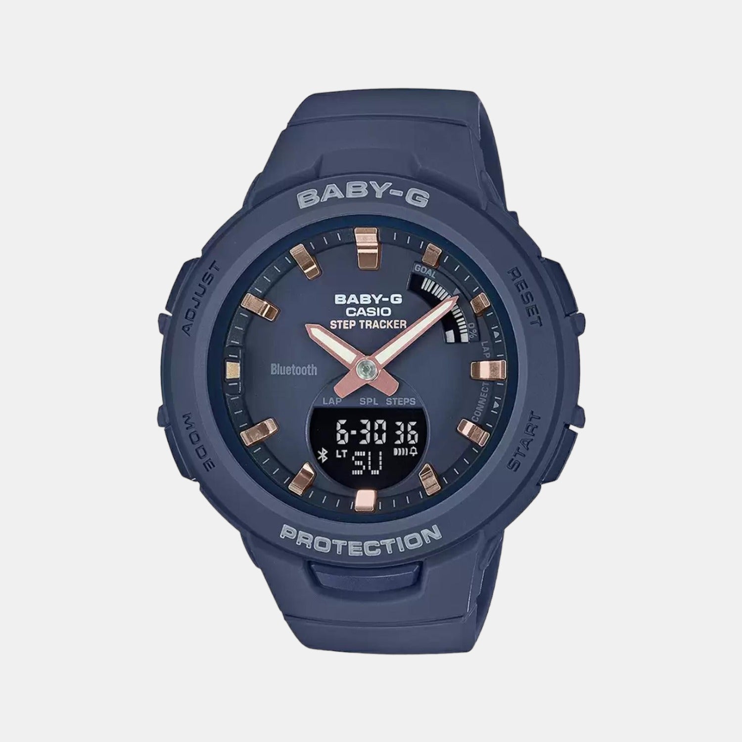 Casio Baby-G Women Quartz Black Dial Analog-Digital Resin Watch BX146