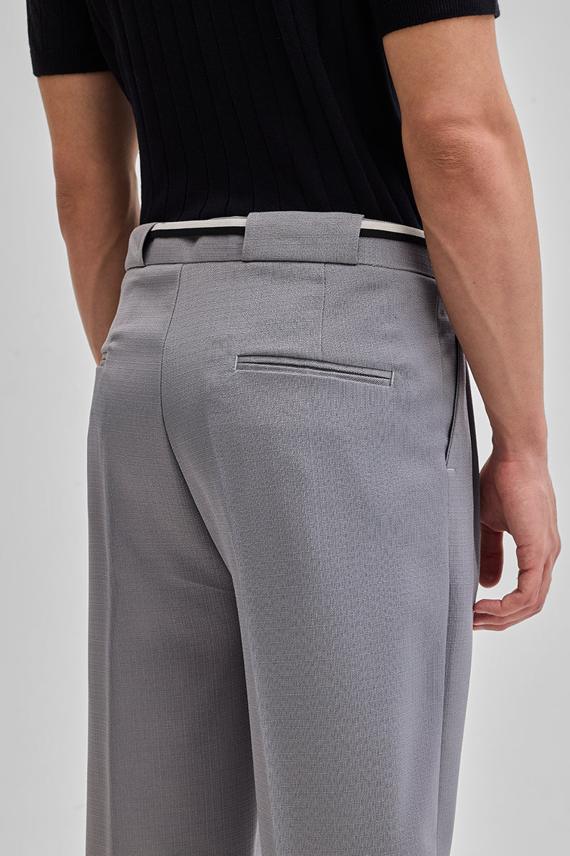 SNITCH Grey Textured Korean Trousers - view 6