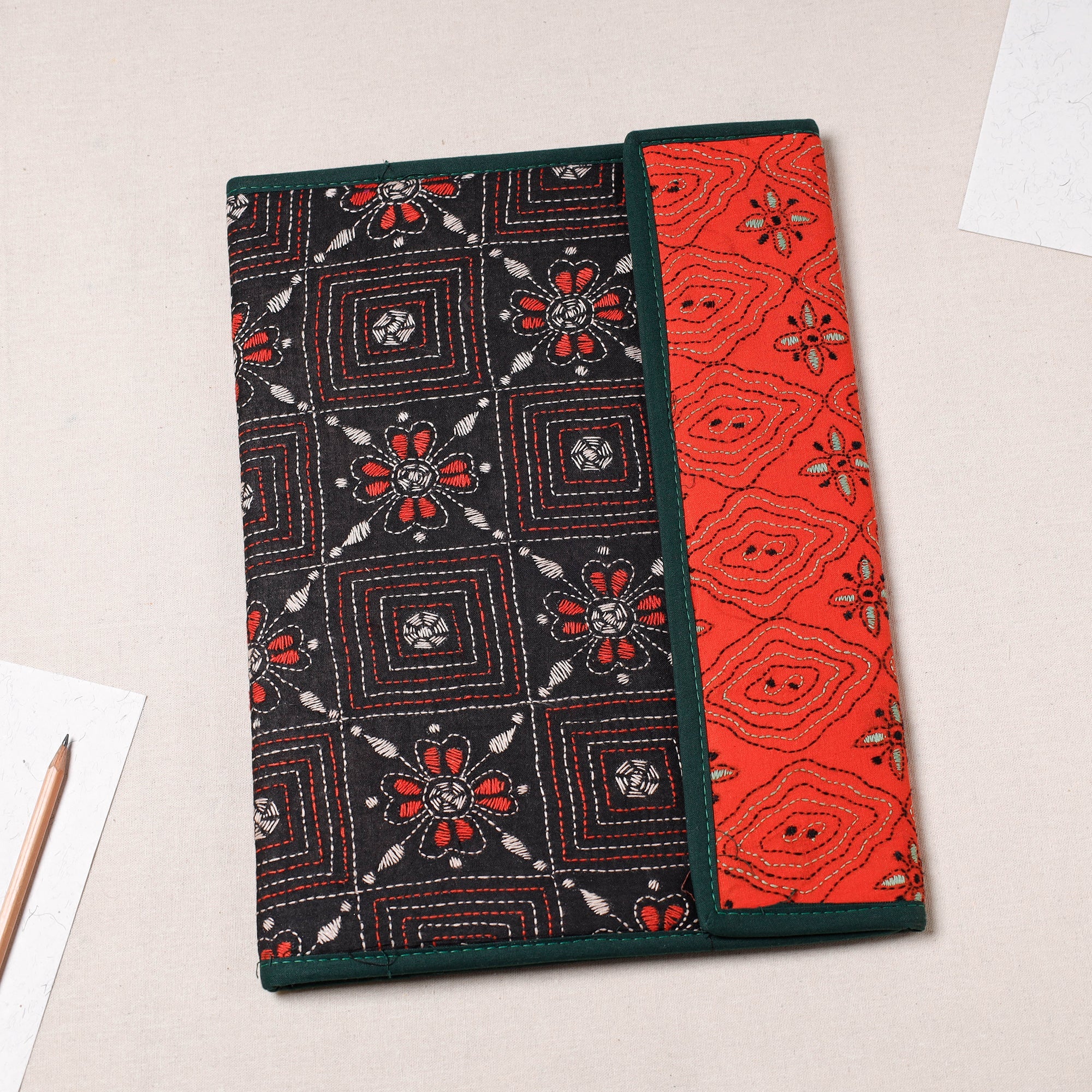 ASALKAAR Bengal Kantha Work Handcrafted File Folder