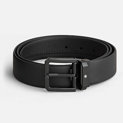 Montblanc Mont Blanc, Black 35 mm leather belt