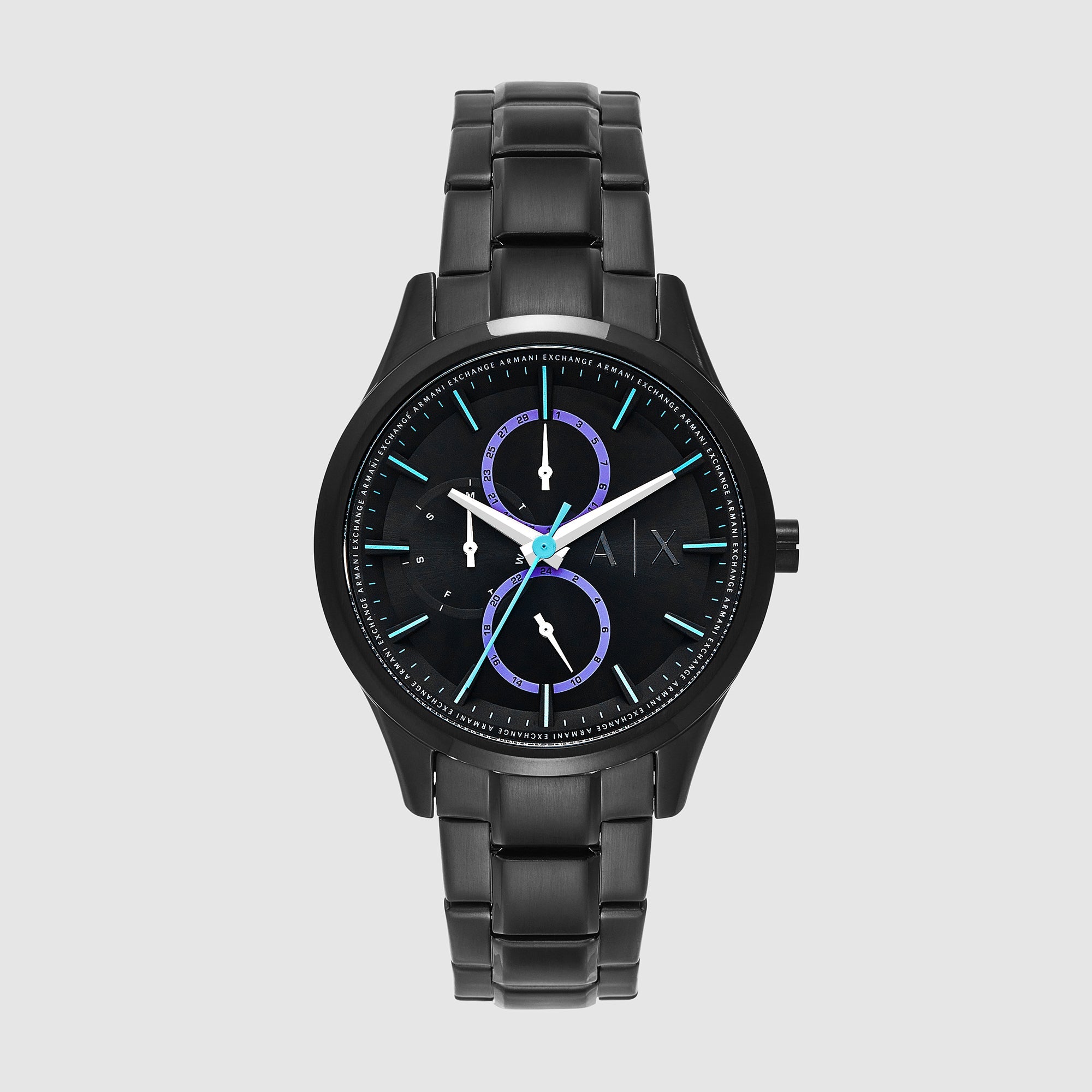 Armani Exchange Dante Men Quartz Black Dial Chronograph Stainless Steel Watch AX1878
