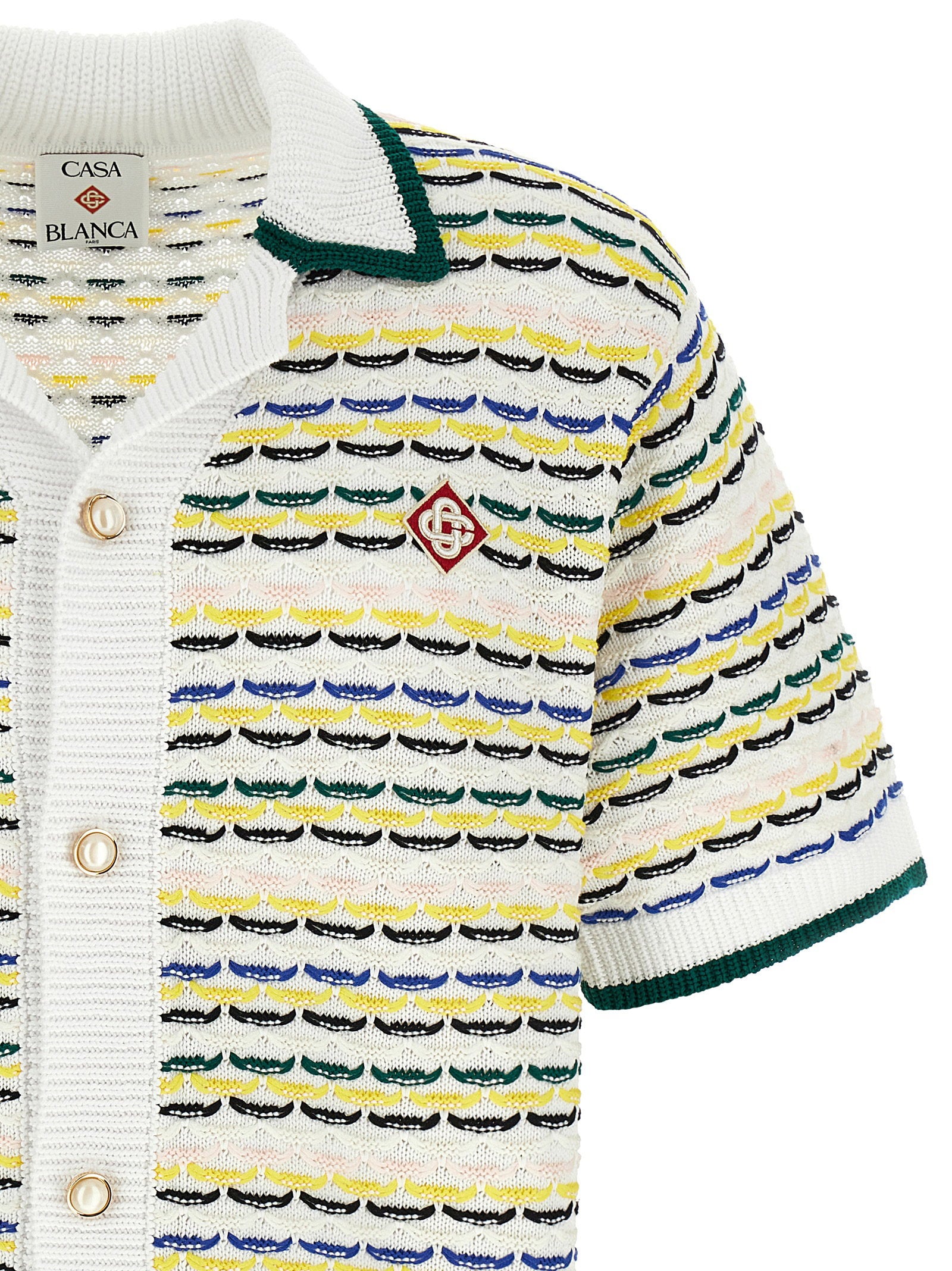 Casablanca Tuck Stitch Short Sleeve Shirt – 100% cotton - view 3