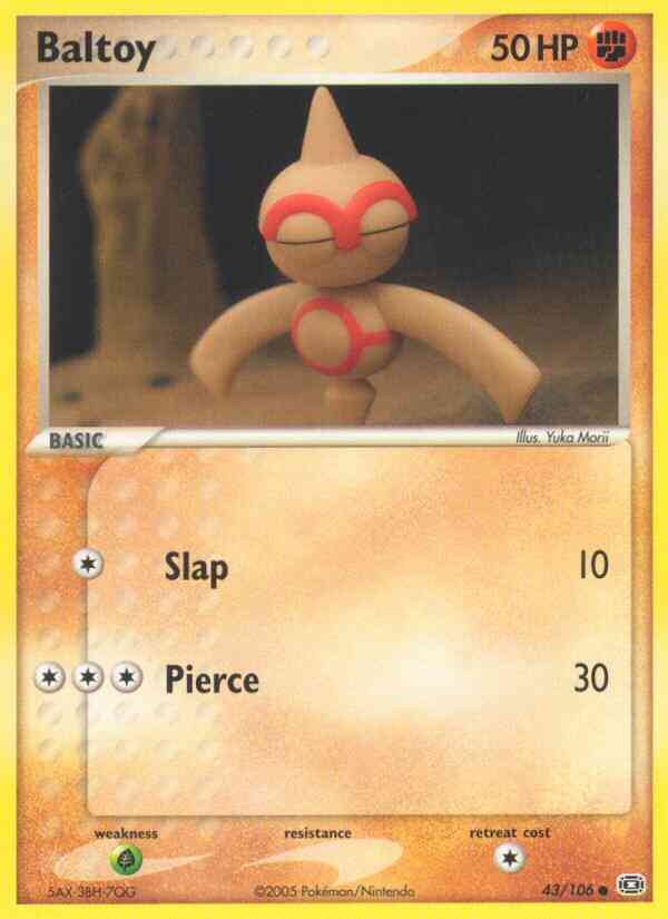 Common ex9-43 reverse – Pokémon Baltoy - 43/106 - Common [ex9-43] [Reverse Holo]