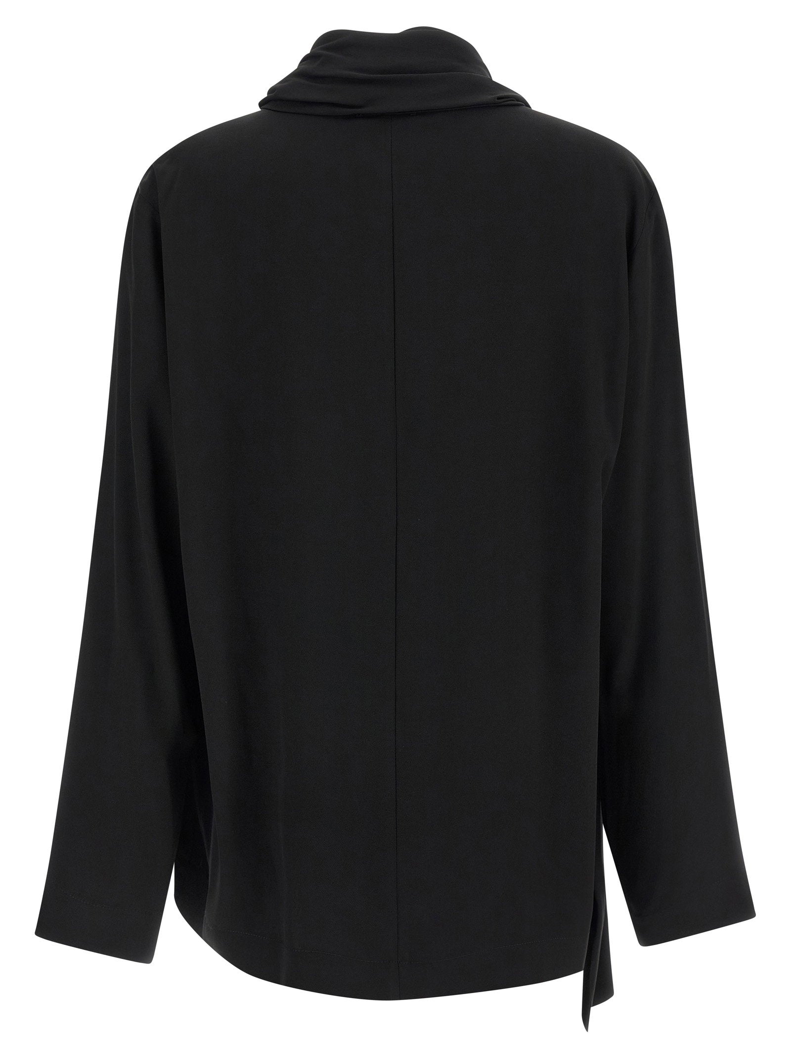 Nude Draped Panel Blouse – 100% viscose - view 2
