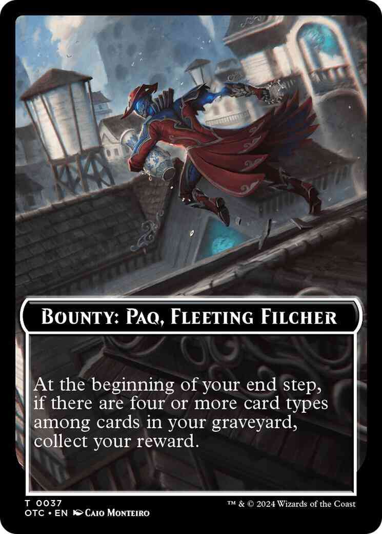 Bounty paq fleeting – Magic Bounty: Paq, Fleeting Filcher Token [37] [Outlaws of Thunder Junction: Commander: Tokens] [Non-Foil]