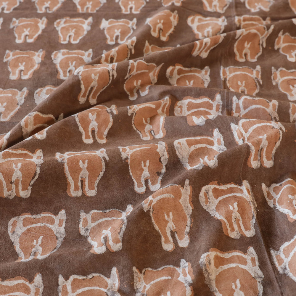 BINDAAS UNLIMITED Brown - Block Art Print Cotton Double Bindaas Bed Sheet (110 x 93 in) - view 4