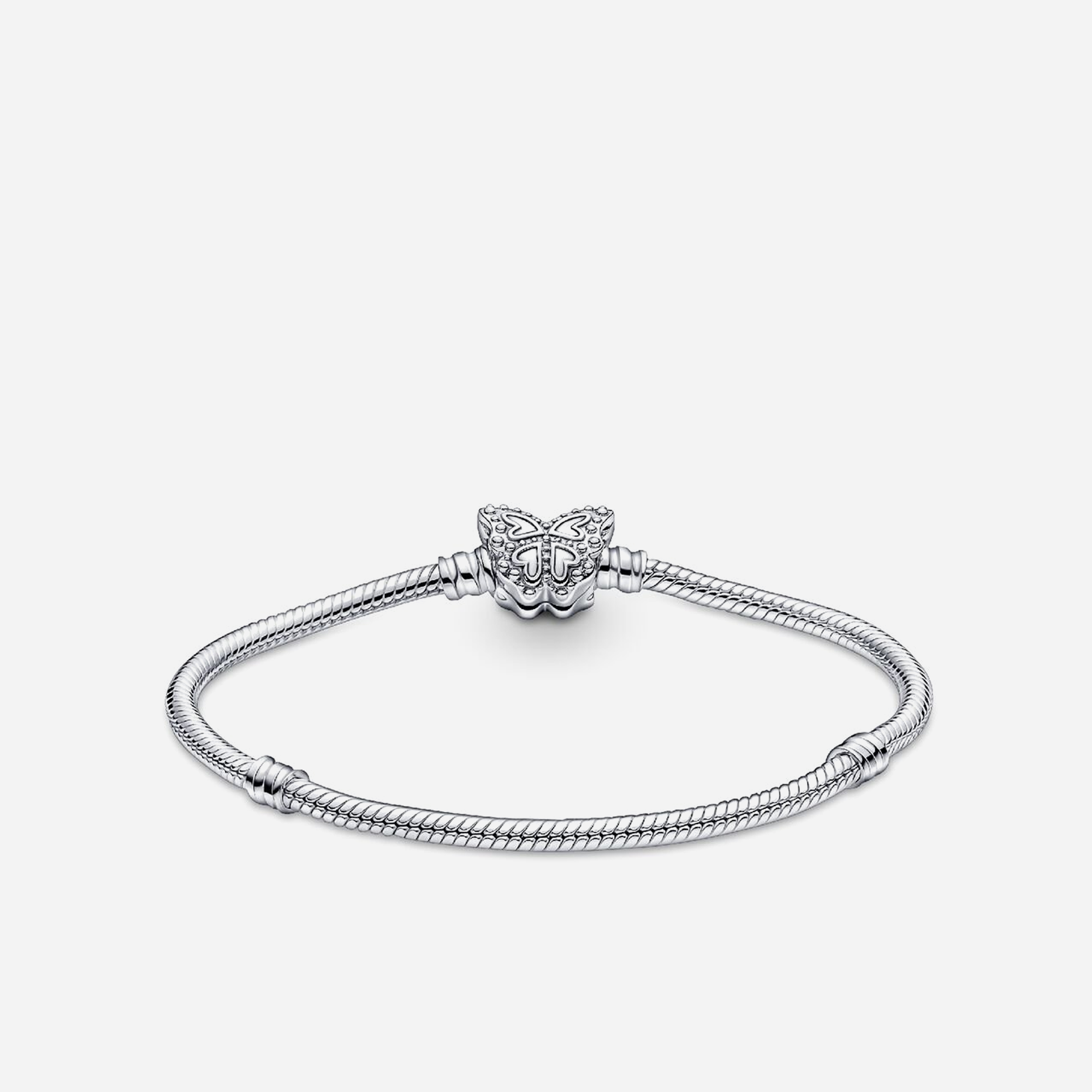 Pandora Moments Butterfly Clasp Snake Chain Bracelet Sterling Silver - view 2