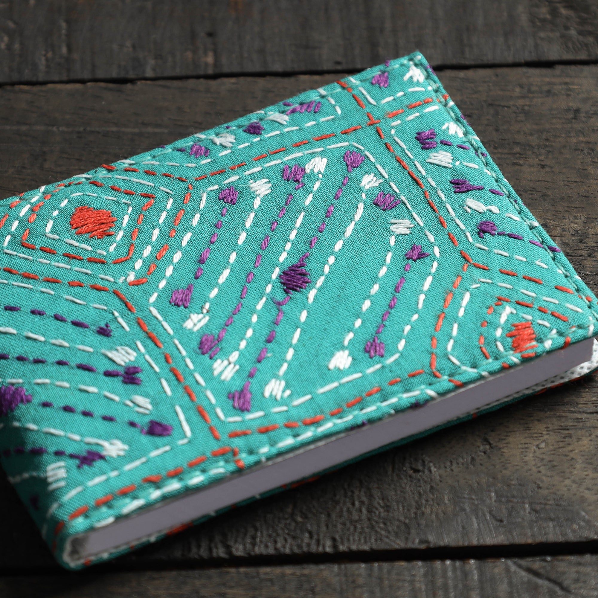 ASALKAAR Bengal Kantha Work Handcrafted Notepad (4 x 3 in) - view 2