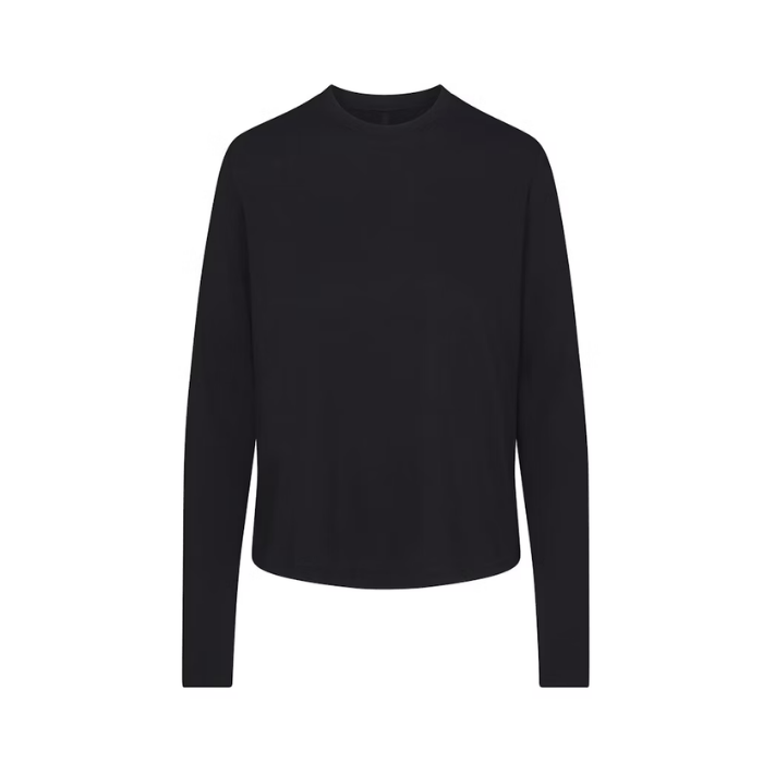 HYPE ELIXIR Skims Relaxed Tees Long Sleeve T-Shirt Onyx