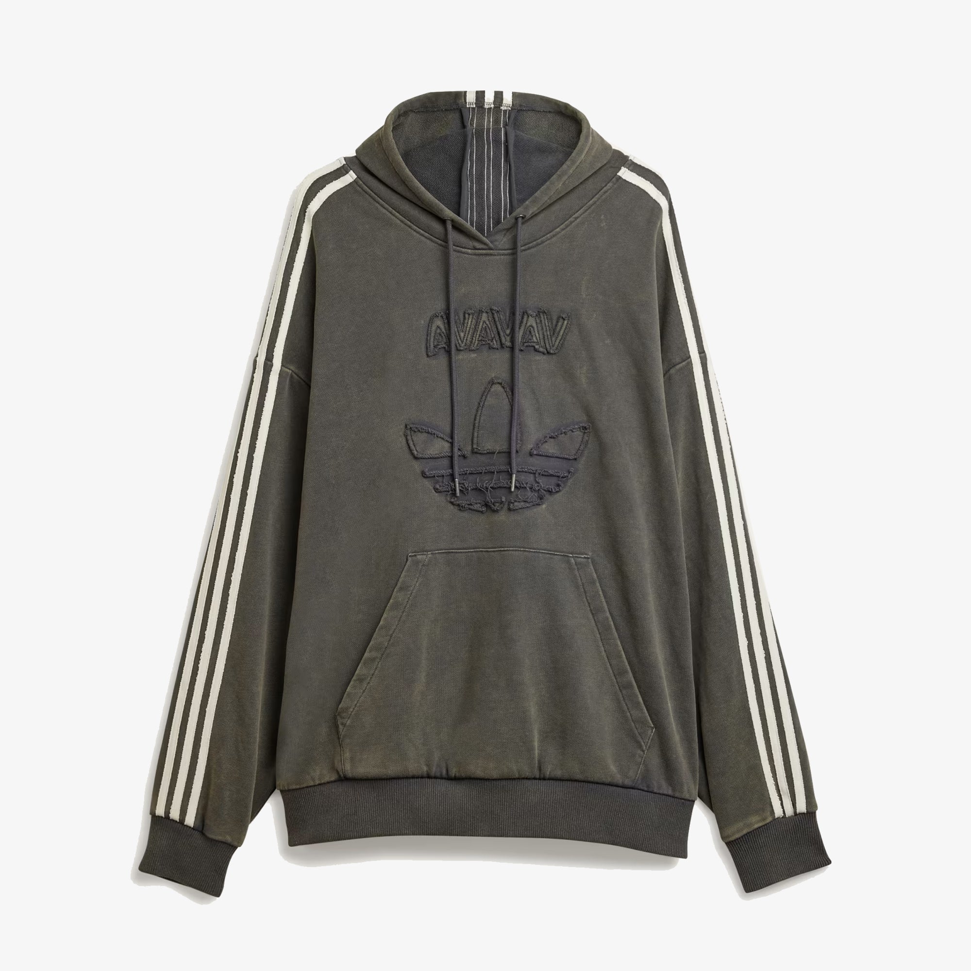 Adidas Originals | Avavav Shoulderless Hoodie { Carbon - view 2