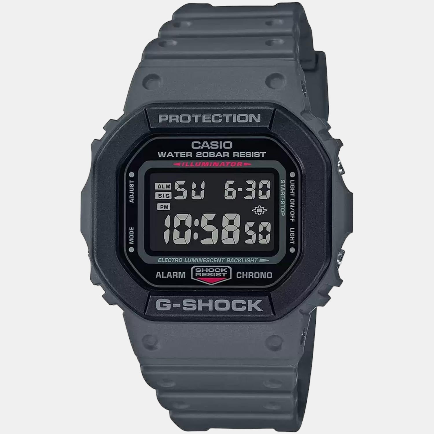 Casio G-Shock Men Quartz Grey Dial Digital Resin Watch G1016 - view 2