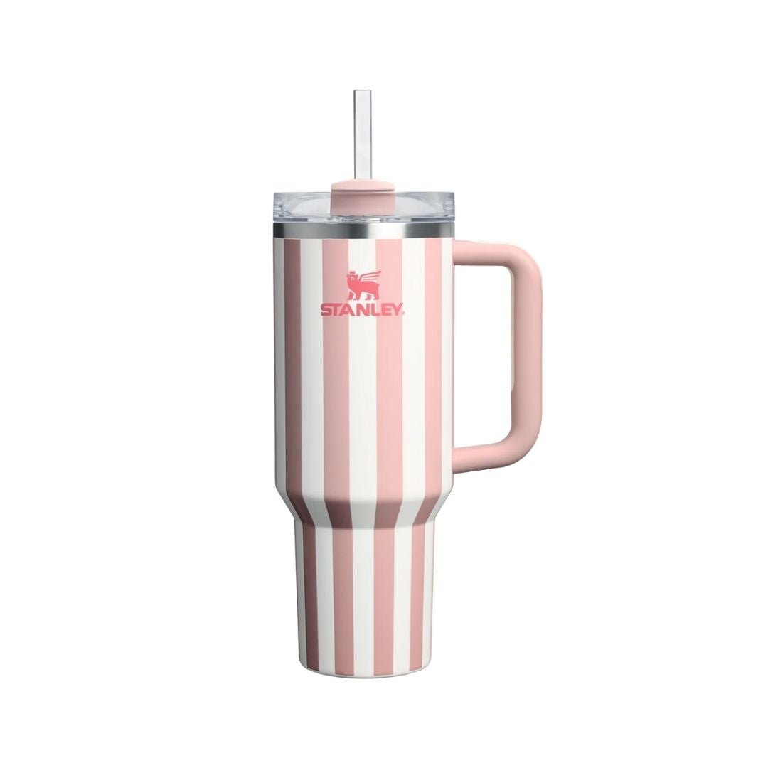 HYPE ELIXIR Stanley Quencher H2.0 Flowstate™ Tumbler | 40 OZ Peach Whip Cabana Gloss