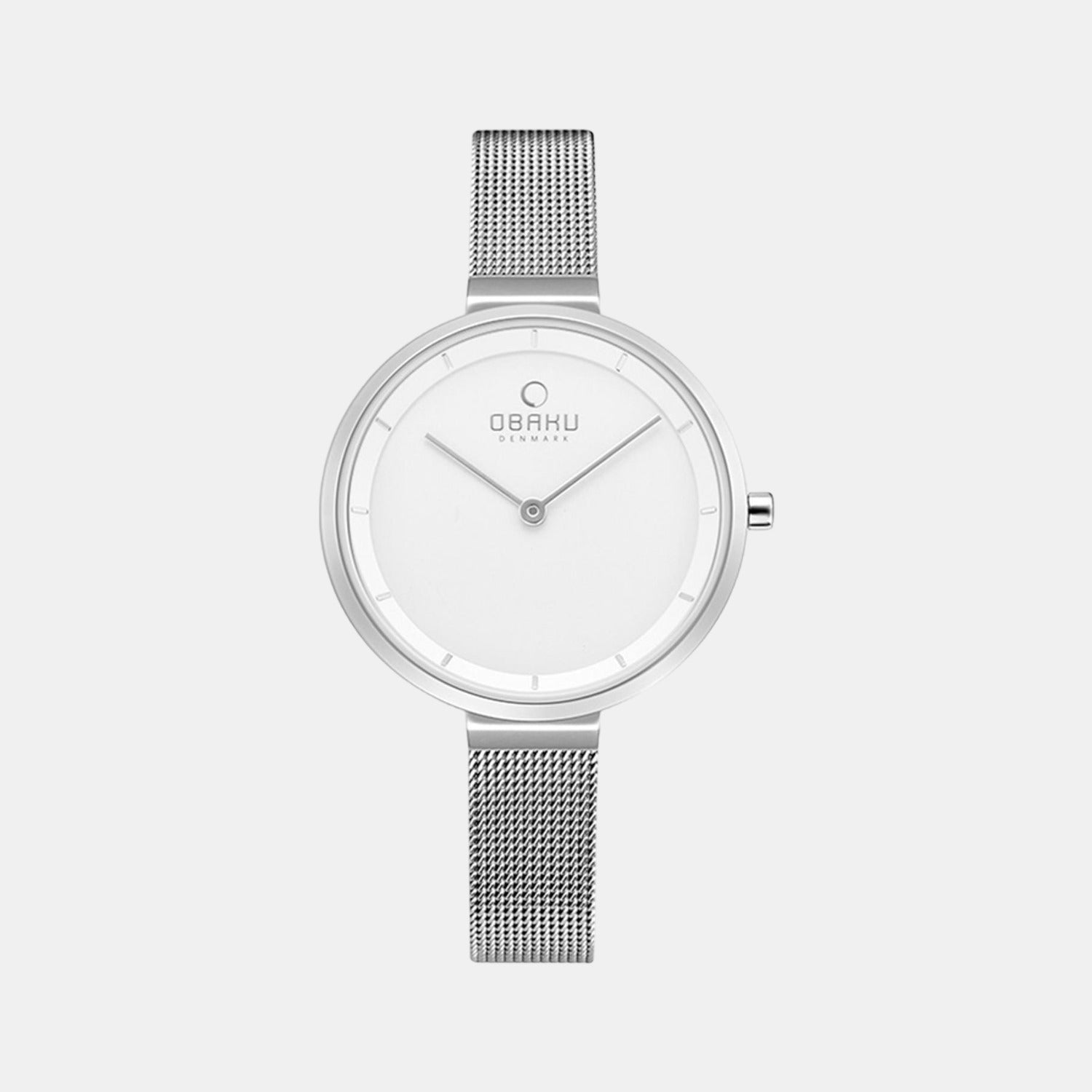Obaku Blomme Women Quartz White Dial Analog Stainless Steel Watch V225LXCIMC