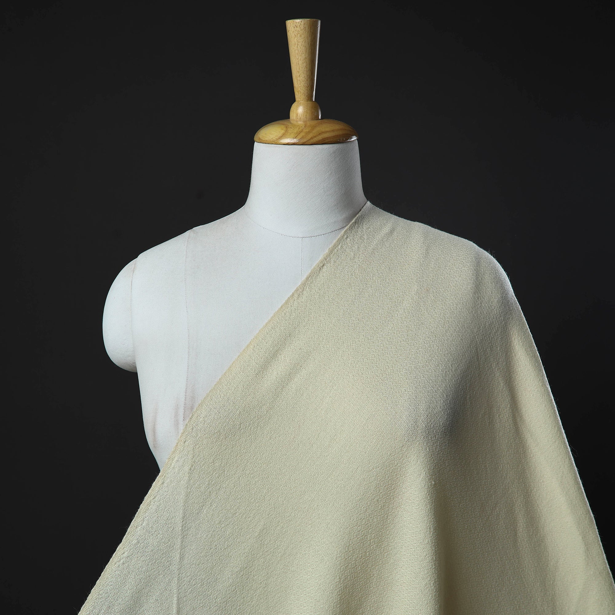 KILMORA Beige - Kumaun Handwoven Merino Woollen Fabric 13 - view 2