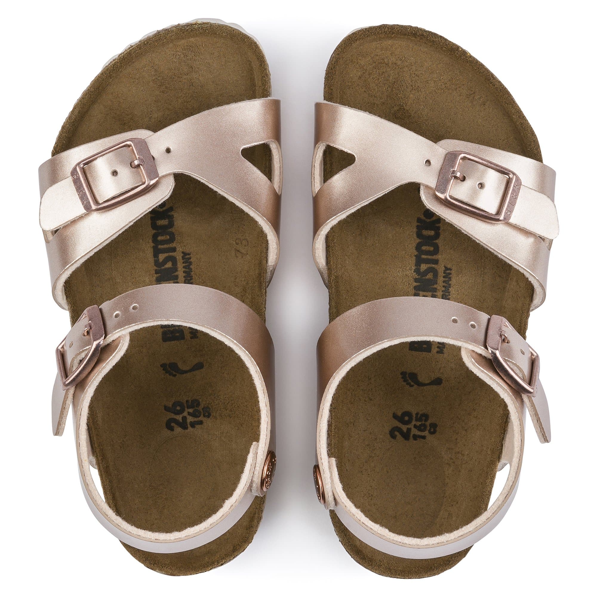 Birkenstock Rio Kids Birko-Flor – Gold Gold/Electric Metallic Copper - view 2