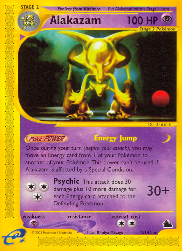 Rare ecard3-2 non-holo – Pokémon Alakazam - 2/144 - Rare [ecard3-2] [Non-Holo] - Alakazam - 2/144 - Rare