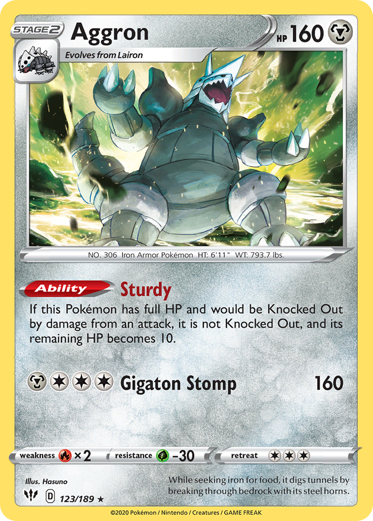 Rare holo swsh3-123 – Pokémon Aggron - 123/189 - Rare Holo [swsh3-123] [Holo] - Aggron - 123/189 - Rare Holo