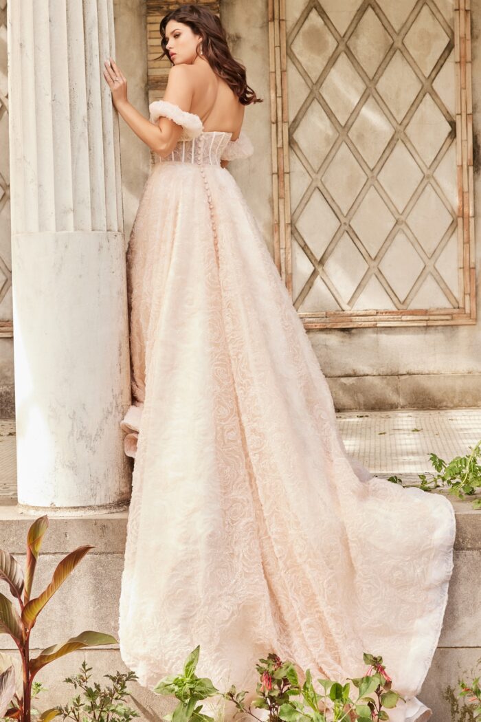 Jovani JB26341 Long Sequin A Line Wedding Dress - view 2