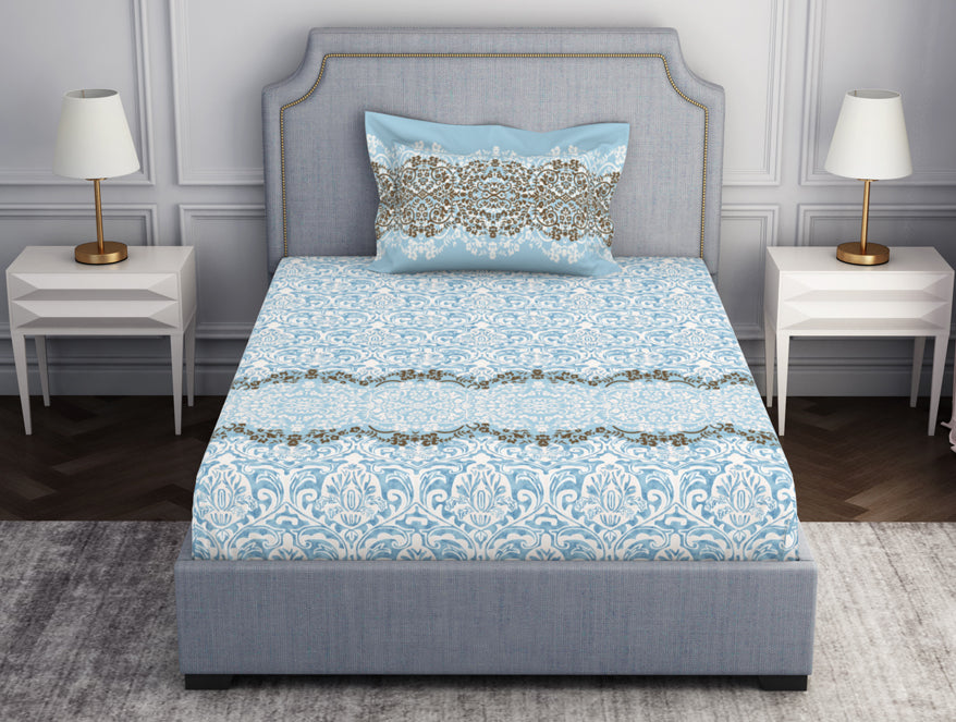Spaces India Ornamenta Ornate 100% Cotton Single Bedsheet - Essentials by Spaces - view 6