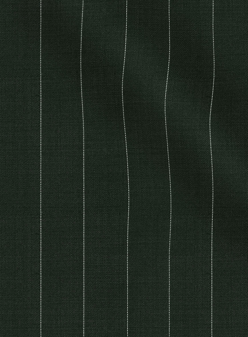 StudioSuits Kingsman Double Breasted Green Stripe Wool Suit - view 6