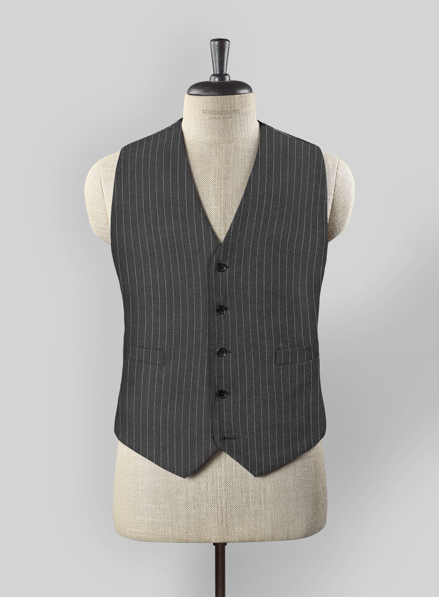 StudioSuits Gray Pinstripe Waist Coat - view 2