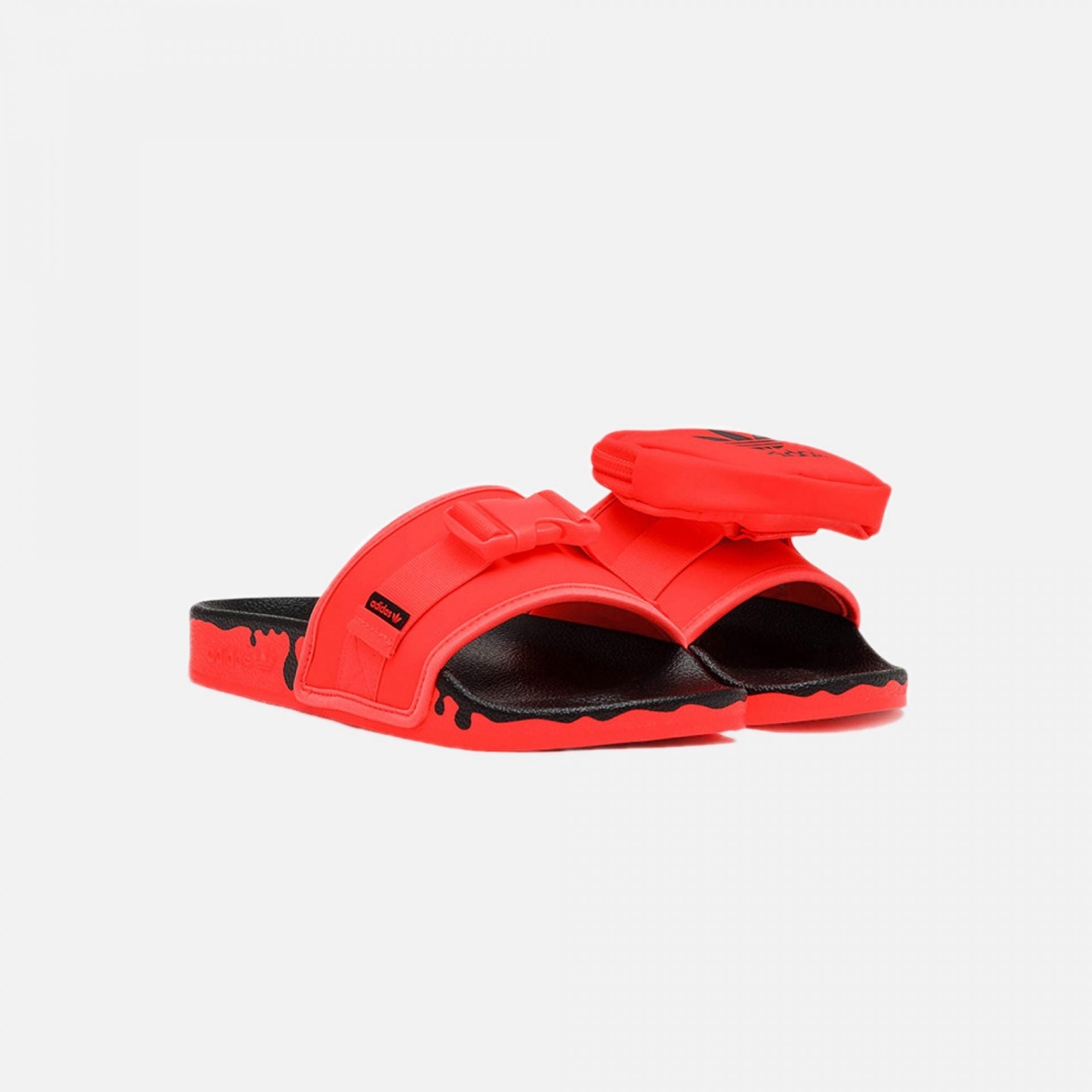 Adidas Originals | POUCHYLETTE SLIDES { SOLAR RED