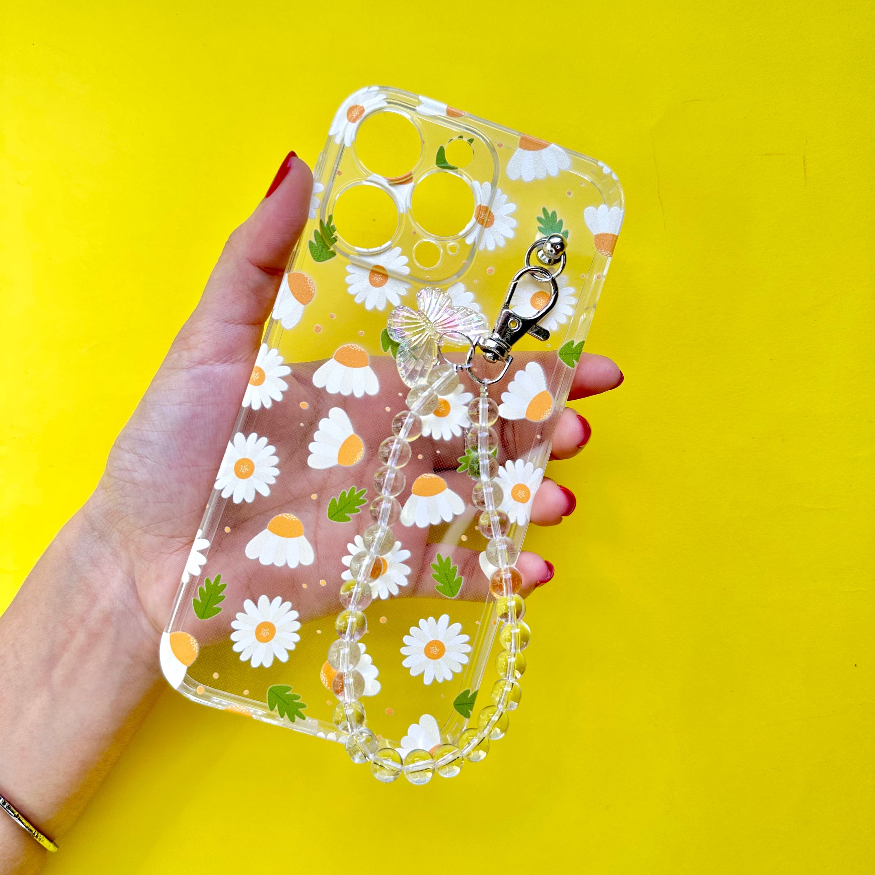 Casebasket DaisyBaezy Transparent Pearlfly Fall Chain Phone Cover