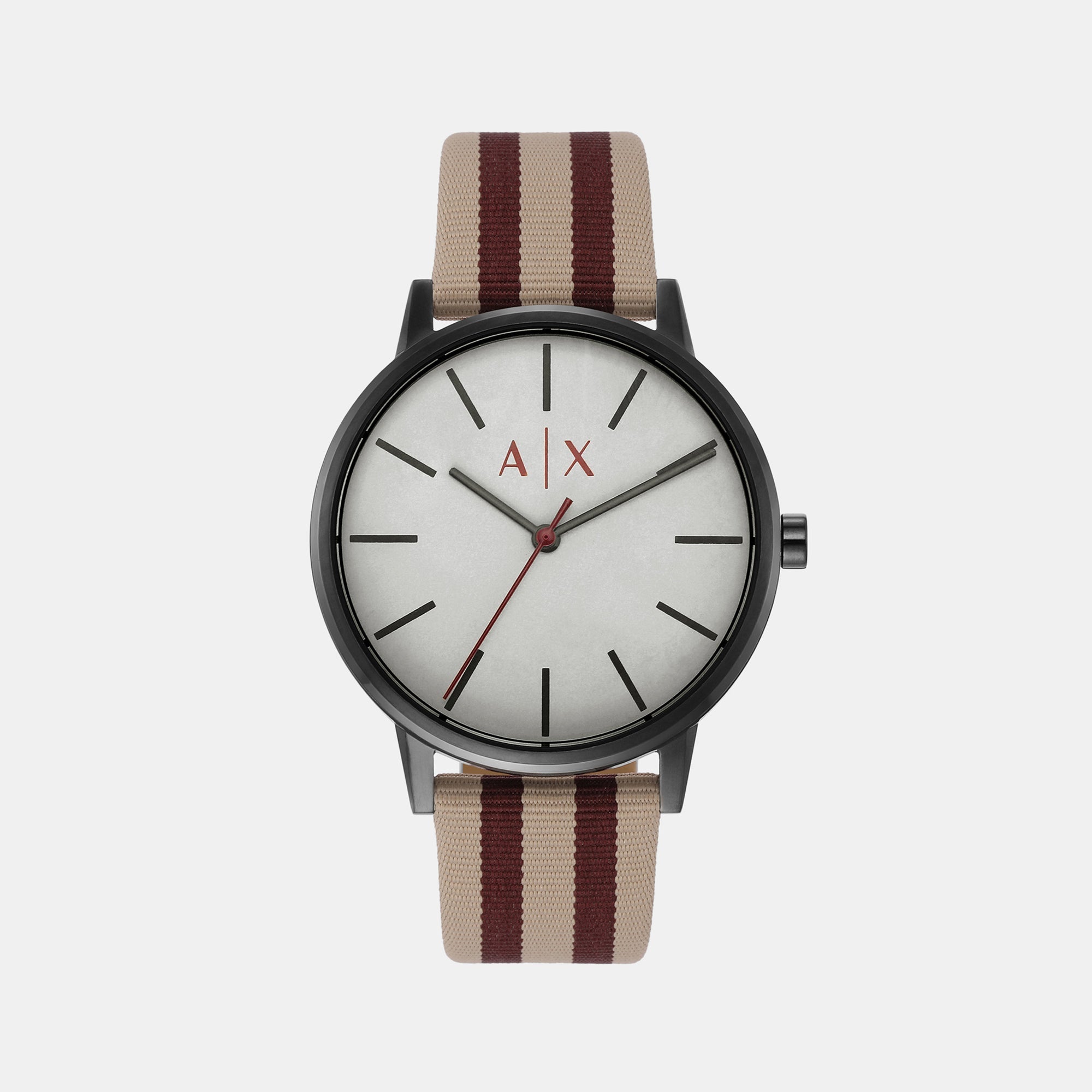 Armani Exchange Cayde Men Quartz White Dial Analog Fabric Watch AX2759
