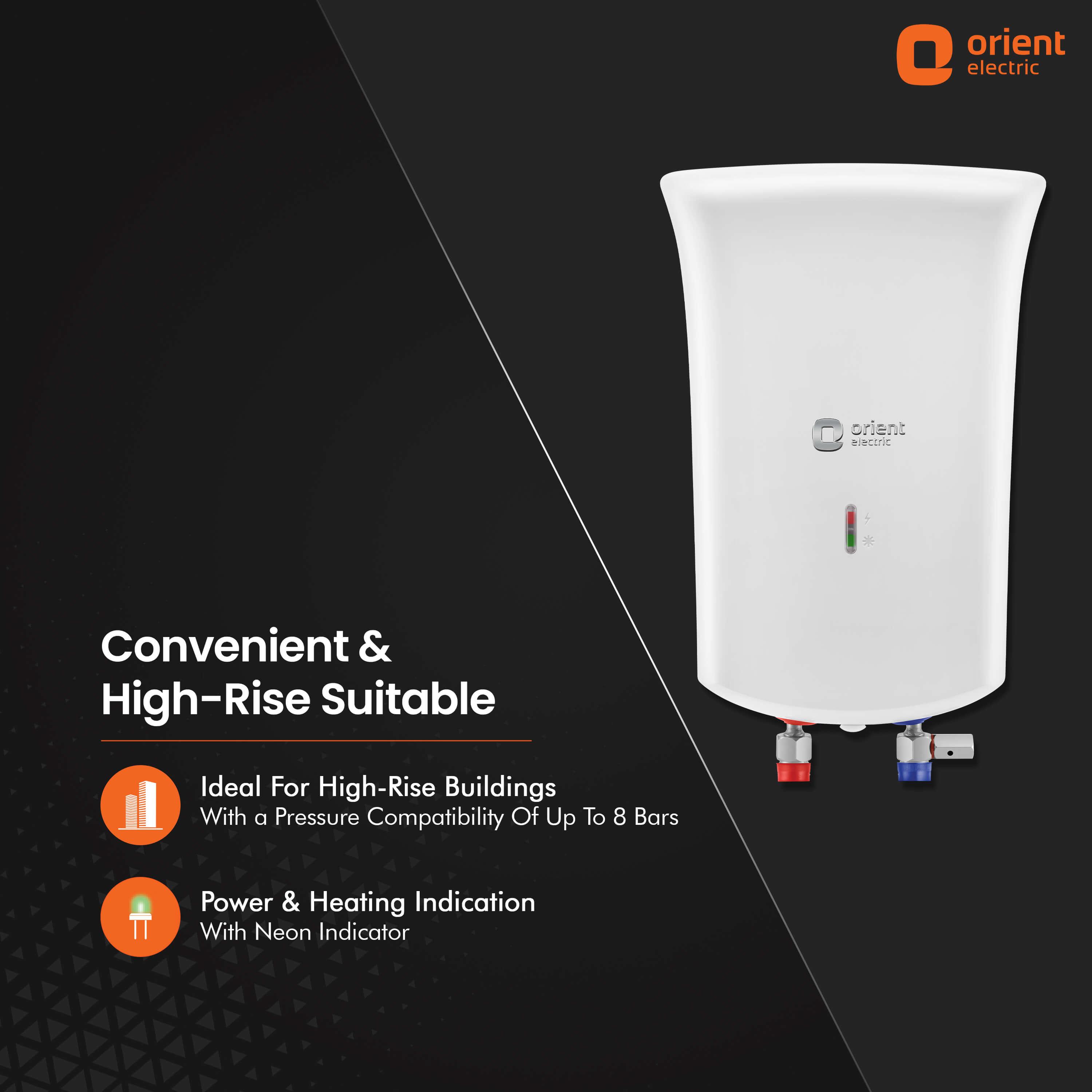 orientelectric Primus 3L Instant Water Heater (Geyser) White | Kitchen Water Heater - view 5