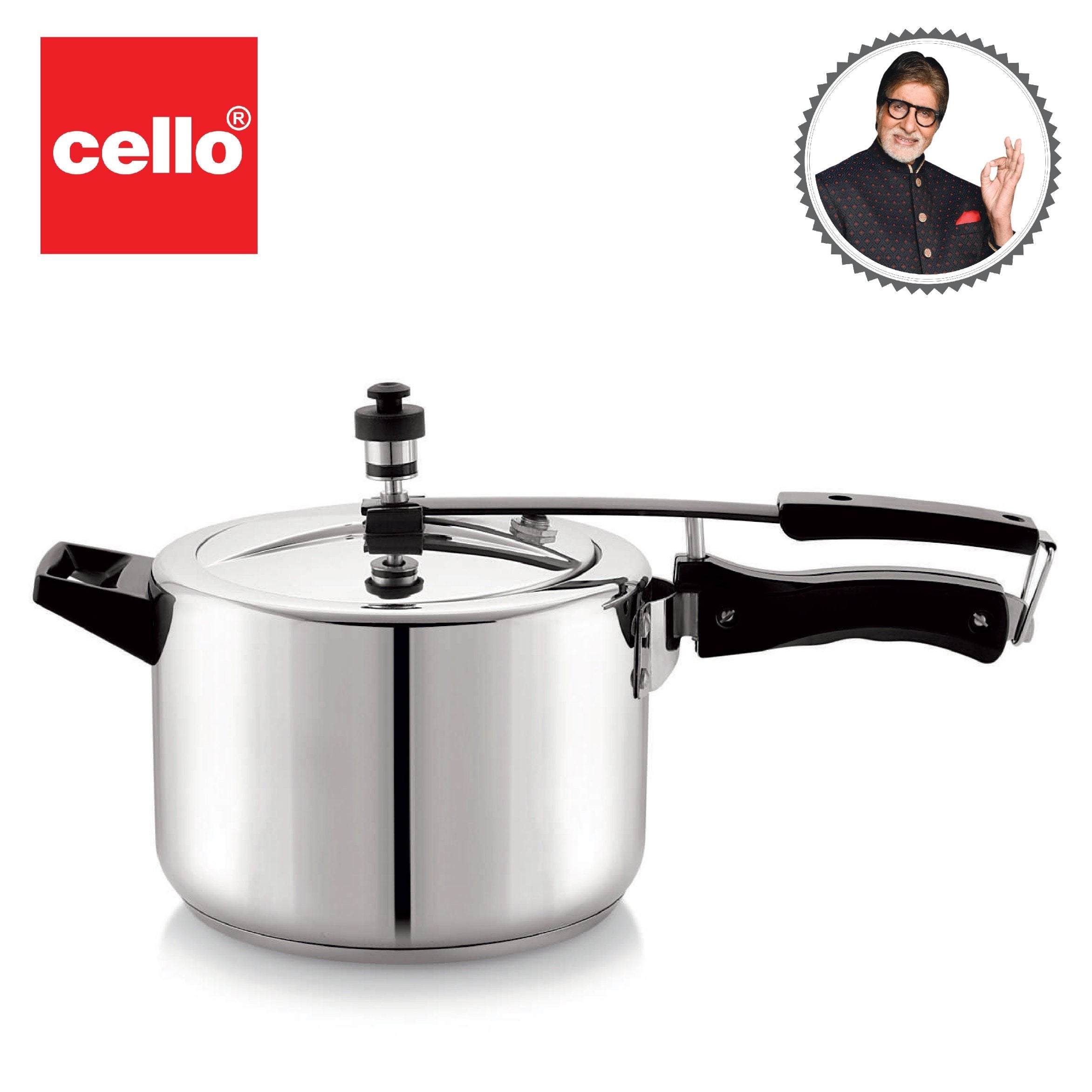 Cello Chef Impact Bonded Stainless Steel Tri-Ply Bottom Pressure Cooker Inner Lid - view 14