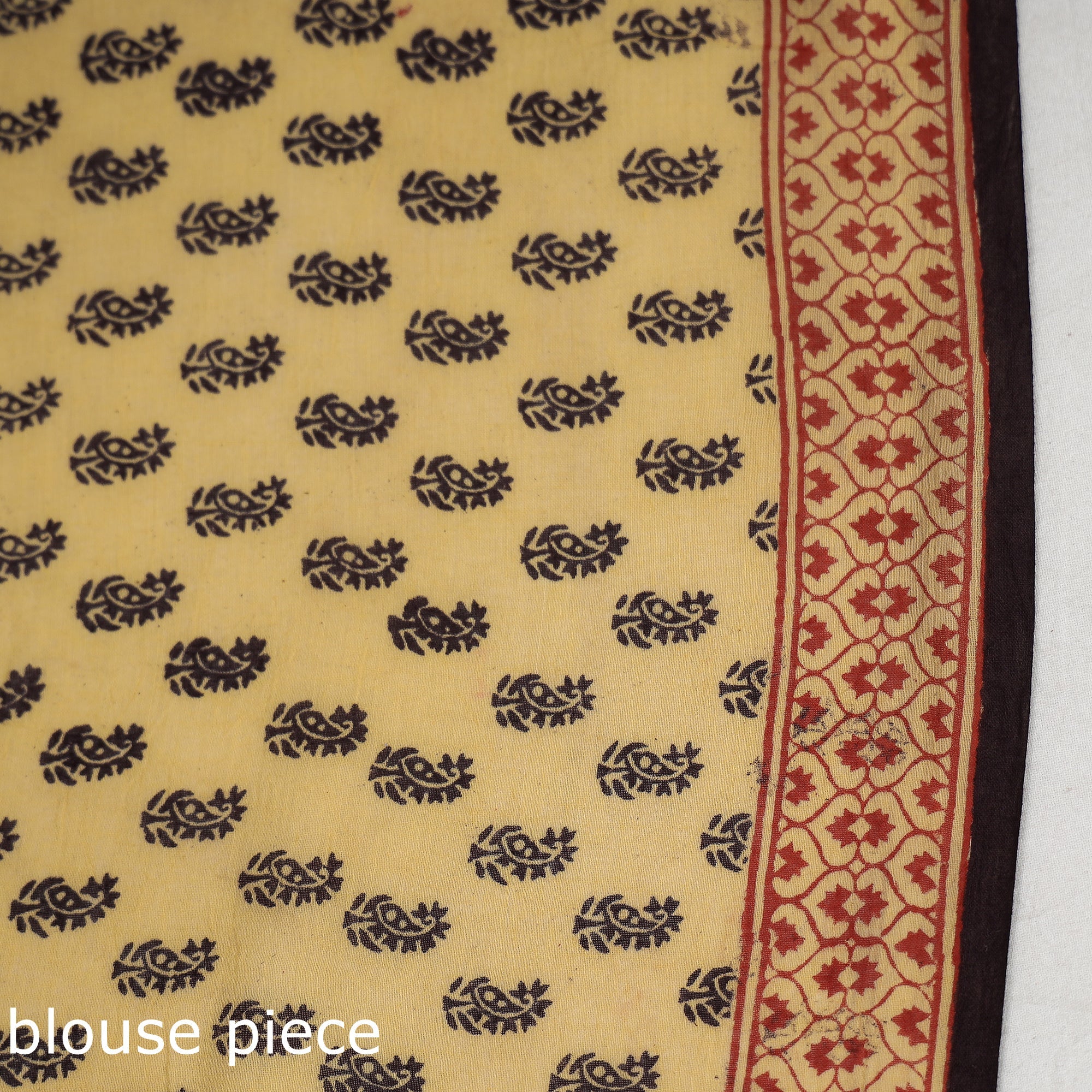 BAGH PRINTS BY YAKOOB KHATRI Brown - Bagh Hand Block Printed Cotton Saree - view 8