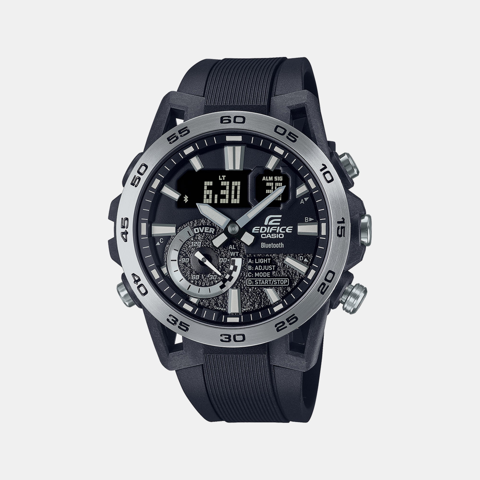 Casio Edifice Men Quartz Black Dial Analog-Digital Resin Watch ED578