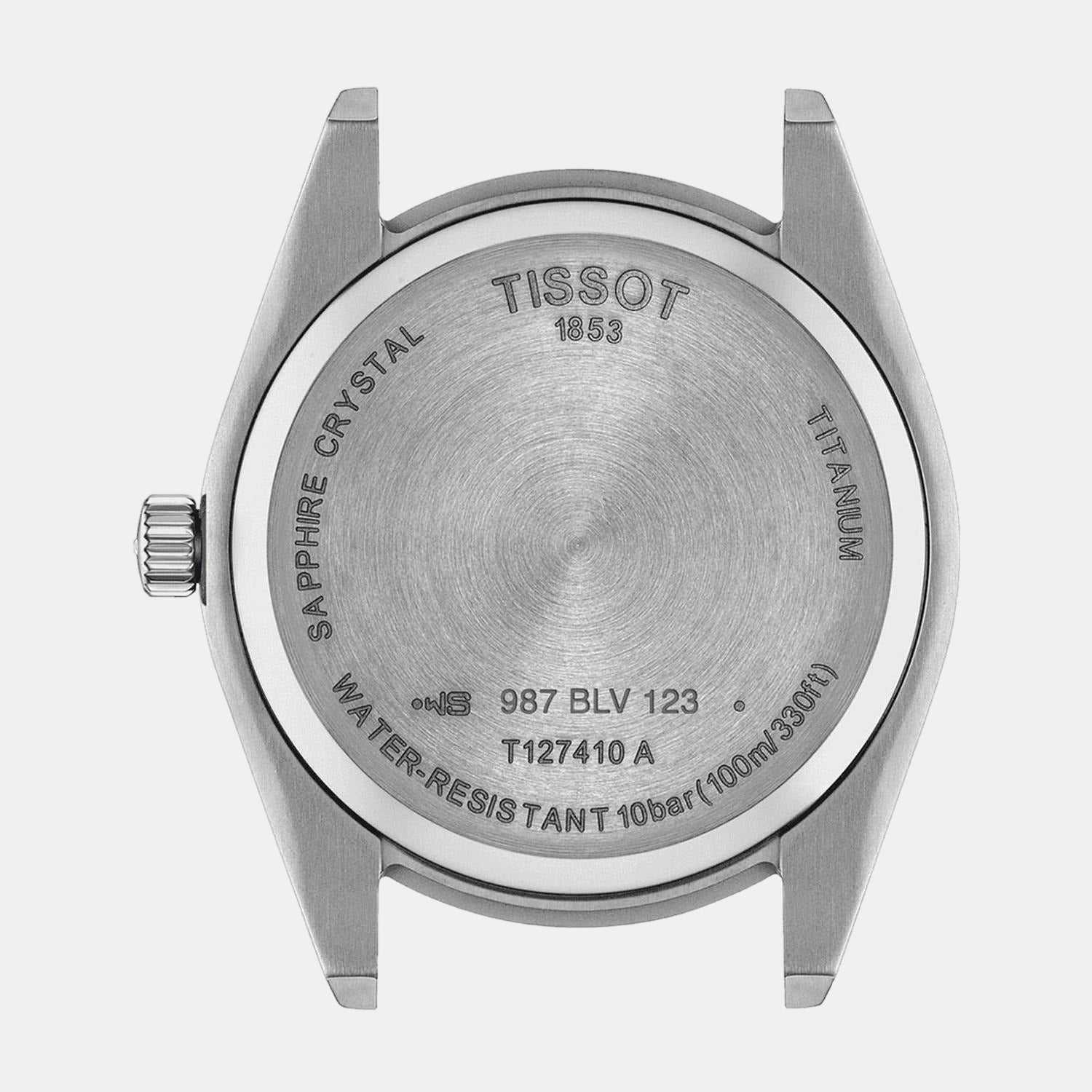 Tissot Gentleman Men Quartz Grey Dial Analog Titanium Watch T1274104408100 - view 2