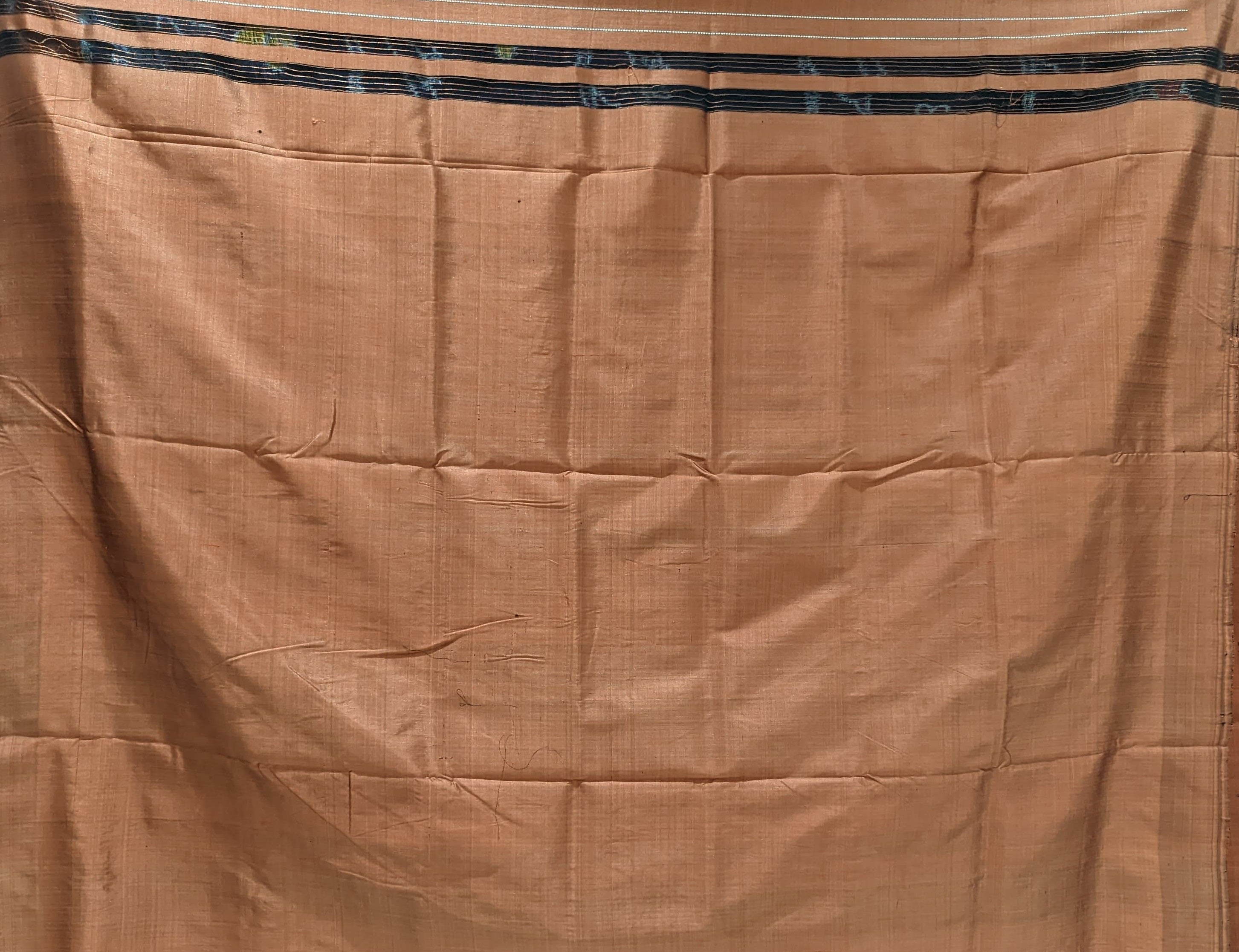 IndianVillèz Midnight Blue Floral Contemporary Designer Ikat Silk Saree - view 5