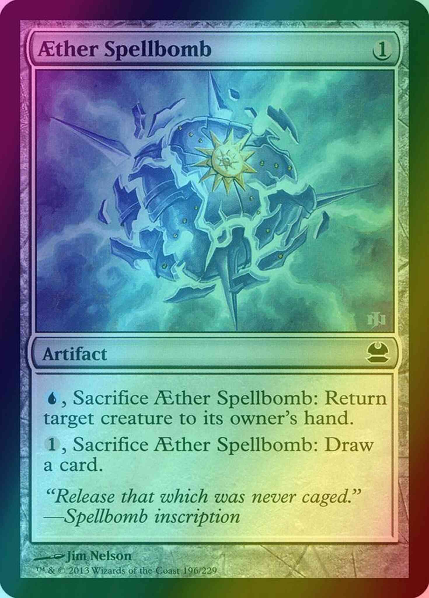 Aether spellbomb 196 – Magic Aether Spellbomb [196] [Modern Masters] [Foil]