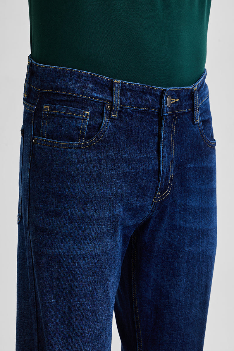 SNITCH Navy Bootcut Jeans - view 4