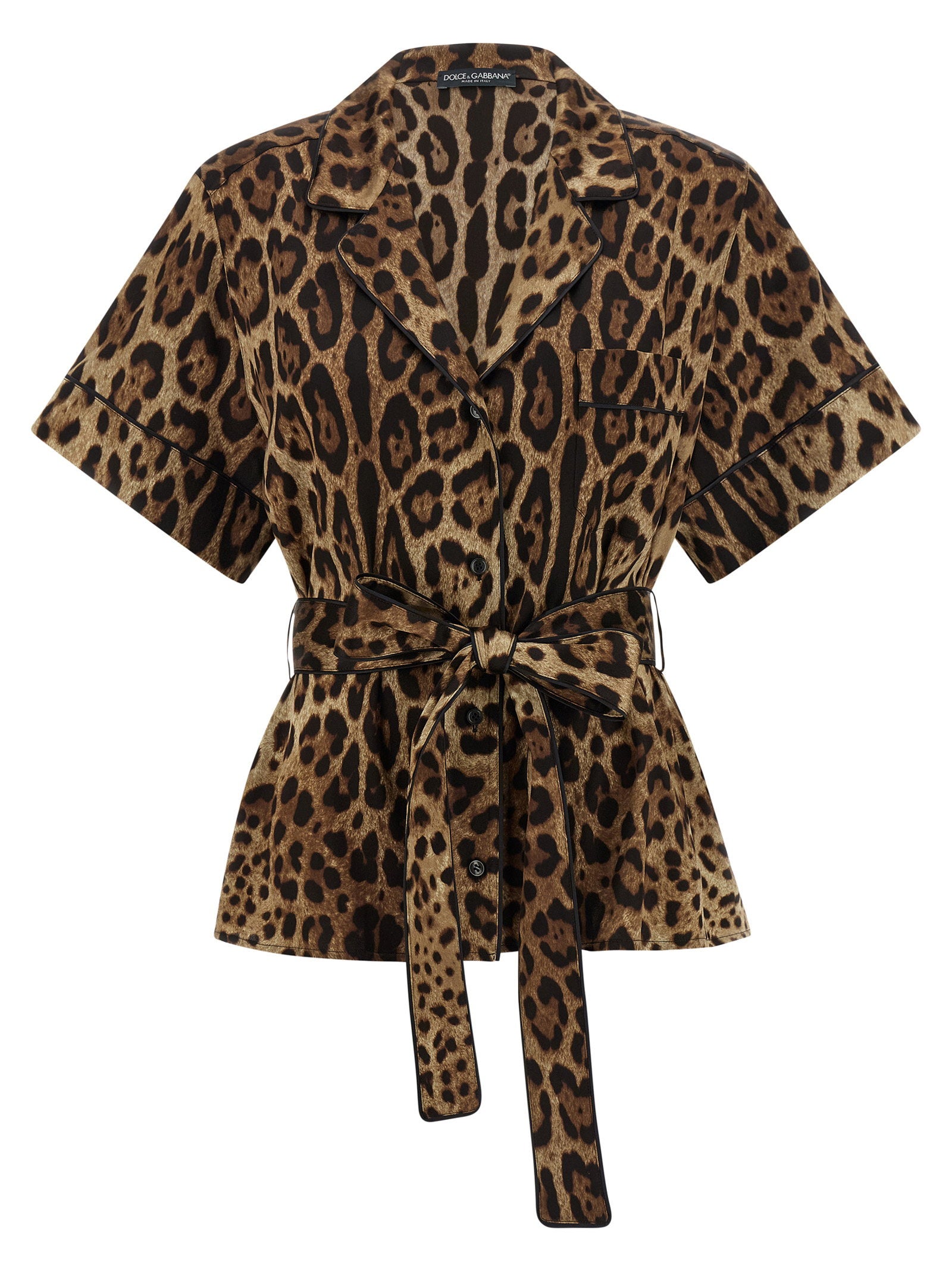 Dolce & Gabbana Leopard Shirt – 93% silk 7% elastane