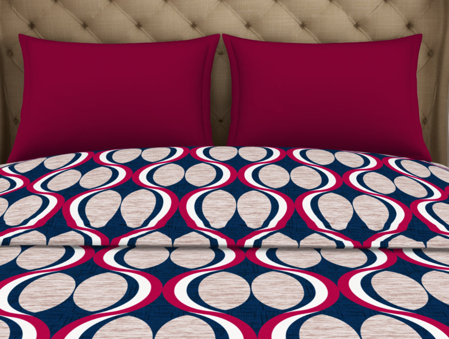 Spaces India Abstract Pink Polyester Double Quilt / AC Comforter - Value Quilt / AC Comforter By Welspun - view 3