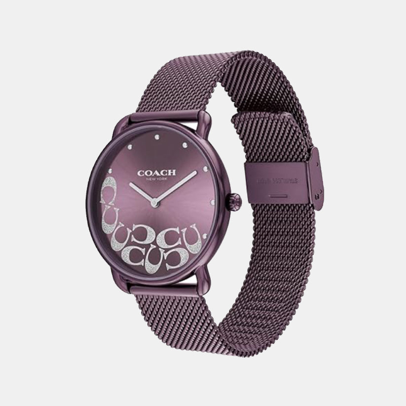 Coach Elliot Women Quartz Purple Dial Analog Stainless Steel Watch 14504339 - view 2