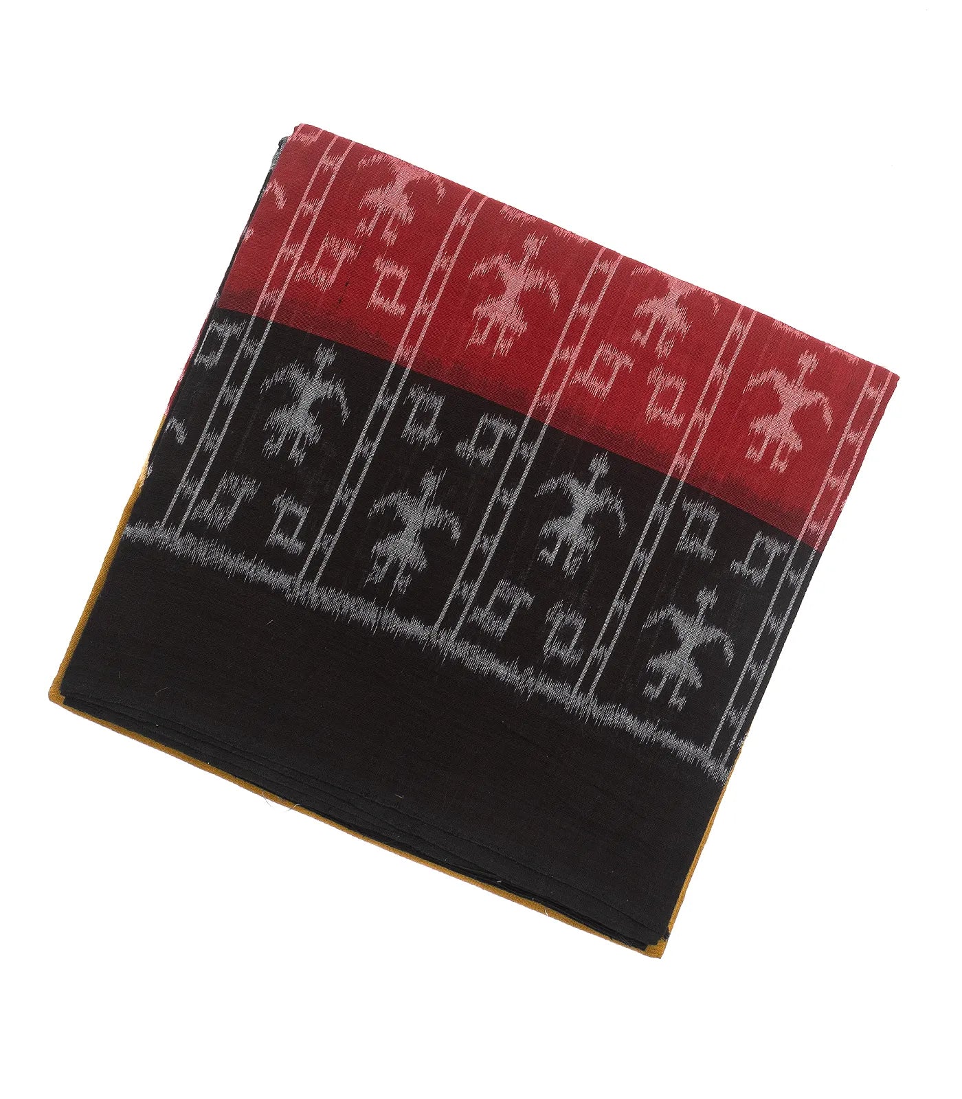 RmKV Oil Mustard Handloom Orissa Cotton Saree With Contrast Border