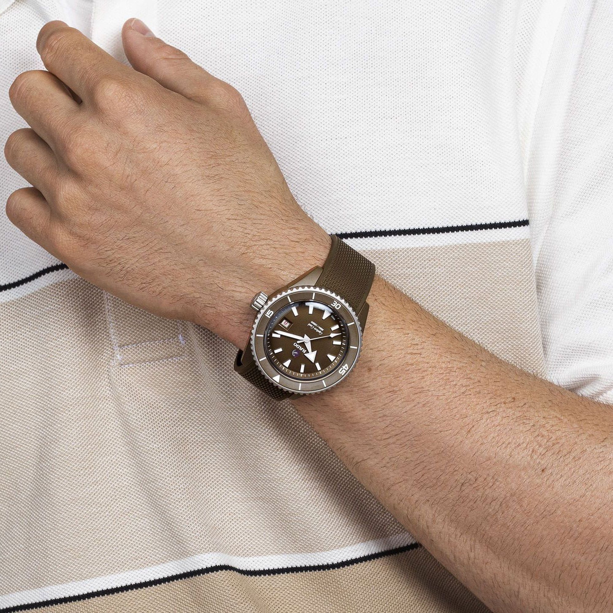 Rado Captain Cook Men Automatic Brown Dial Analog Rubber Watch R32130318 - view 6