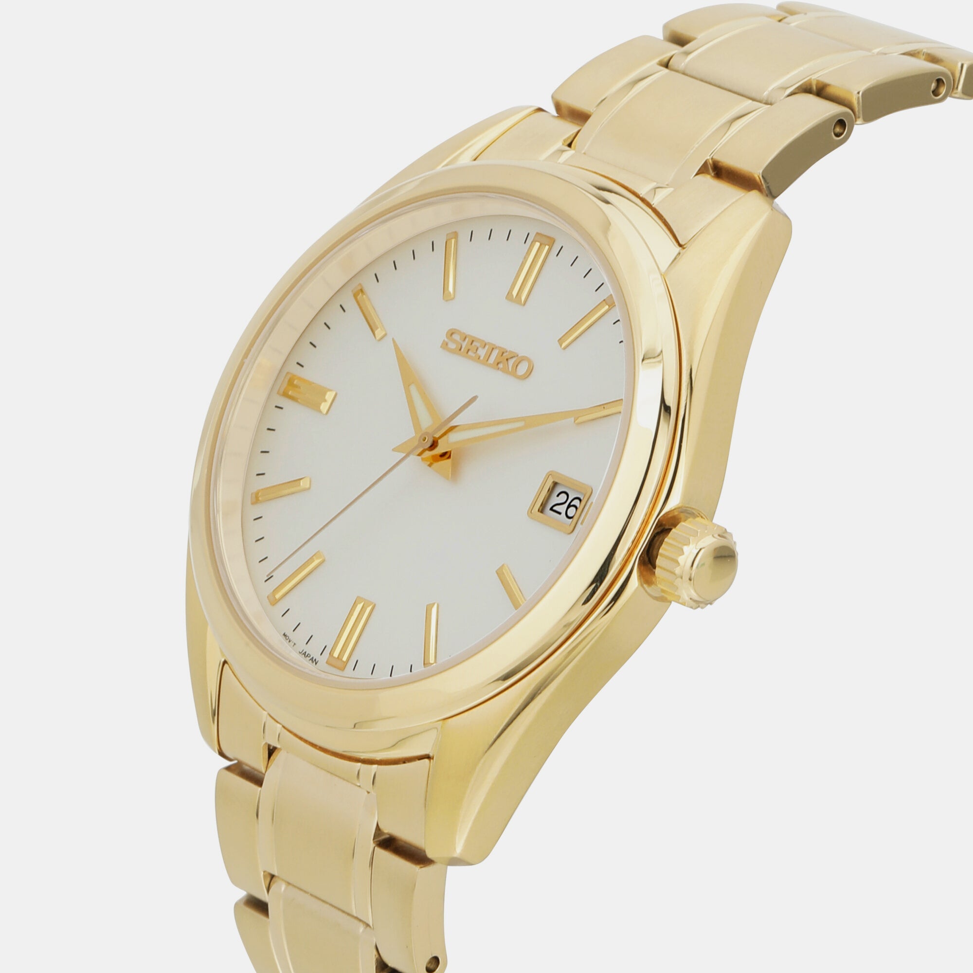 Seiko Dress Men Quartz White Dial Analog Stainless Steel Watch SUR314P1 - view 2