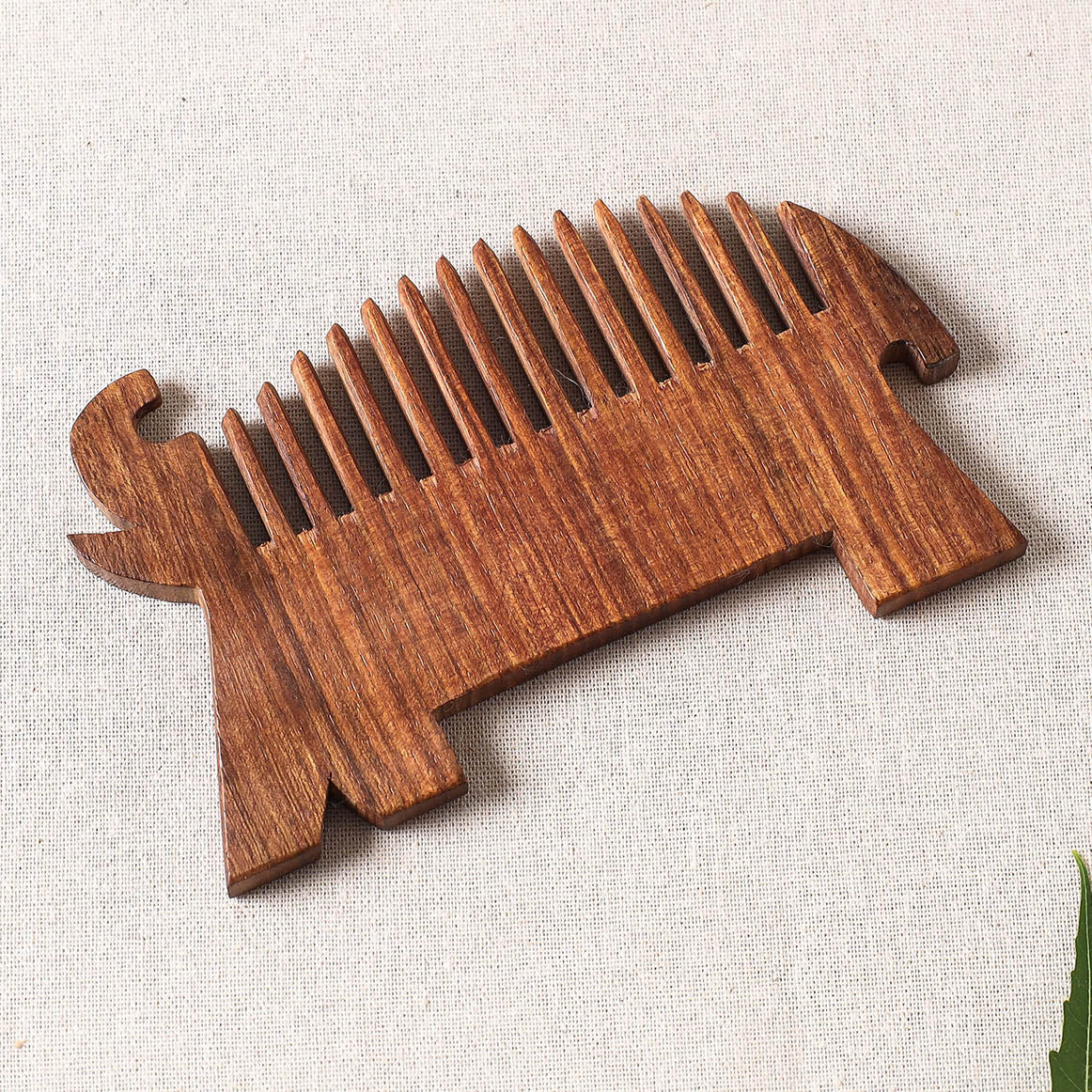 ITOKRI CRAFTS INITIATIVE Bijnor Hand Carved Sheesham Wood Comb (Medium) - view 2