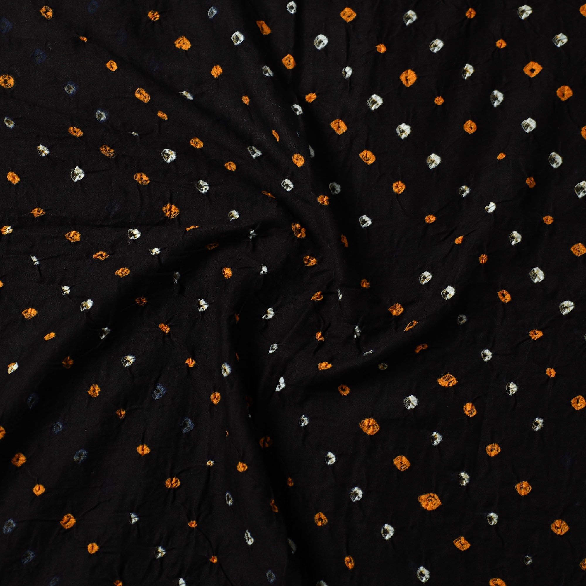 KACHCHH JI CHHAAP Black - Kutch Bandhani Tie-Dye Cotton Precut Fabric 50 - view 2