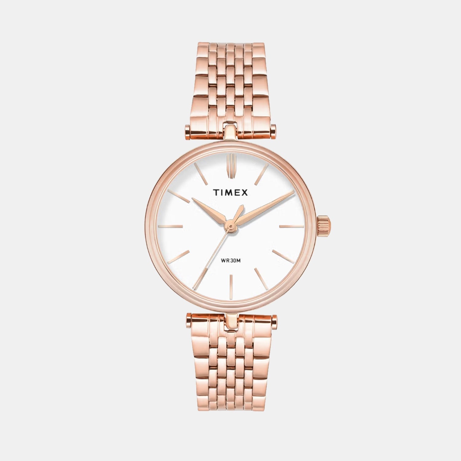 Timex Fashion Women Quartz White Dial Analog Stainless Steel Watch TWTL14001