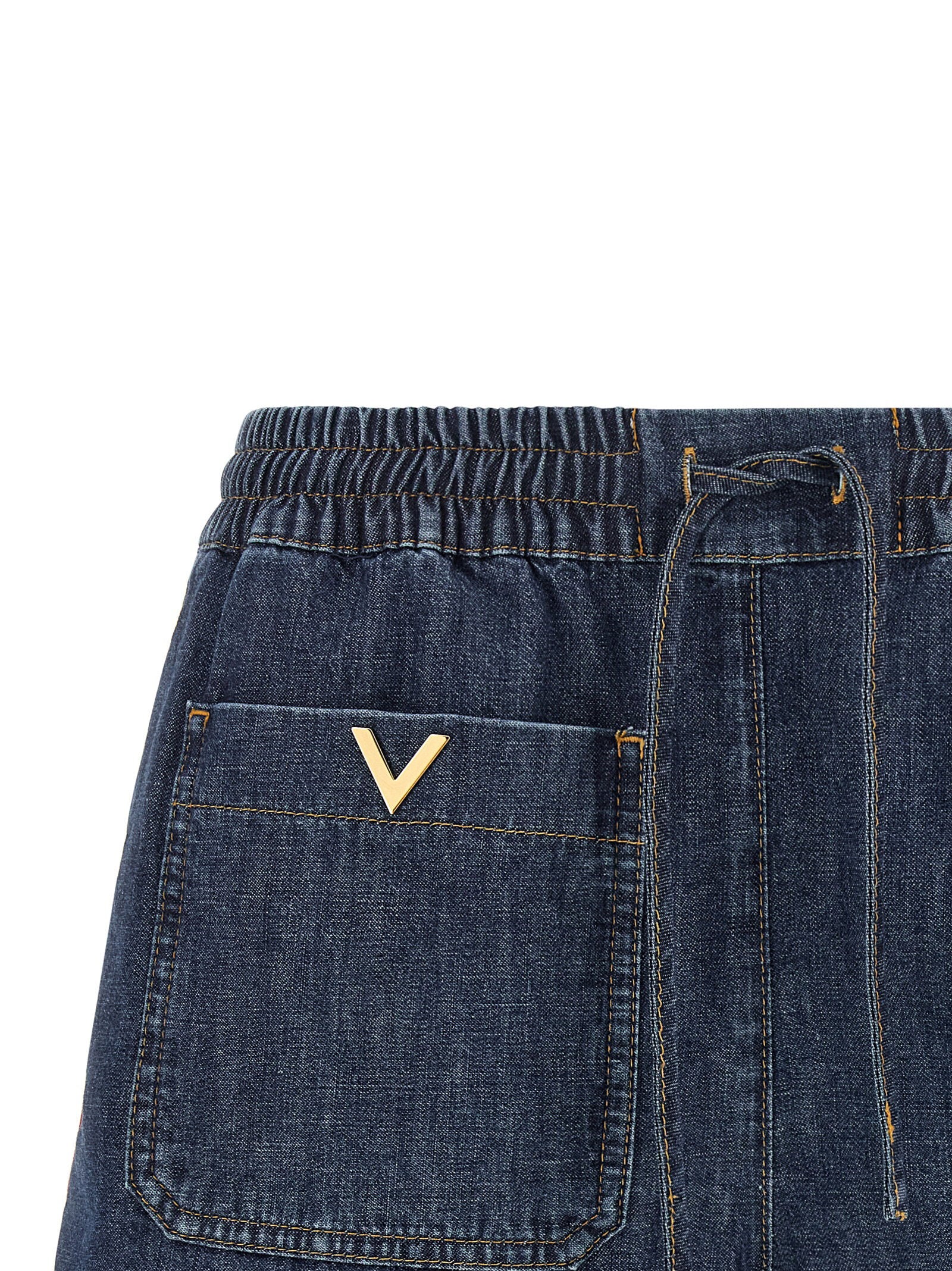 Valentino Garavani Chambray Denim Shorts – 100% cotton - view 3