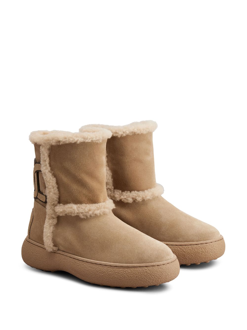 Tod's Kate suede and shearling ankle boots - view 2