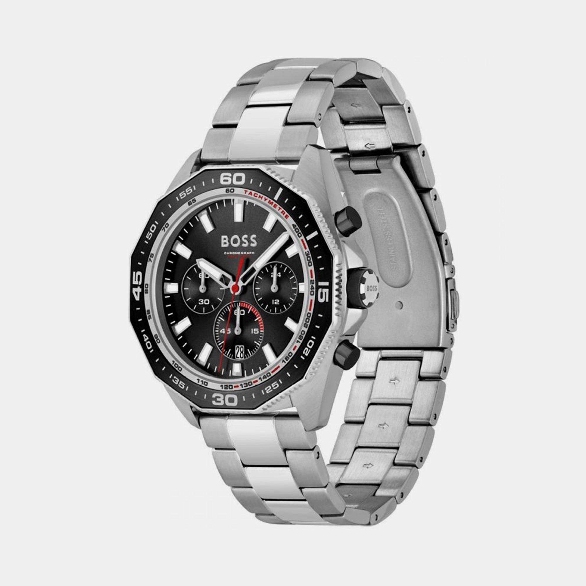 Boss Energy Men Quartz Black Dial Chronograph Stainless Steel Watch 1513971 - view 2