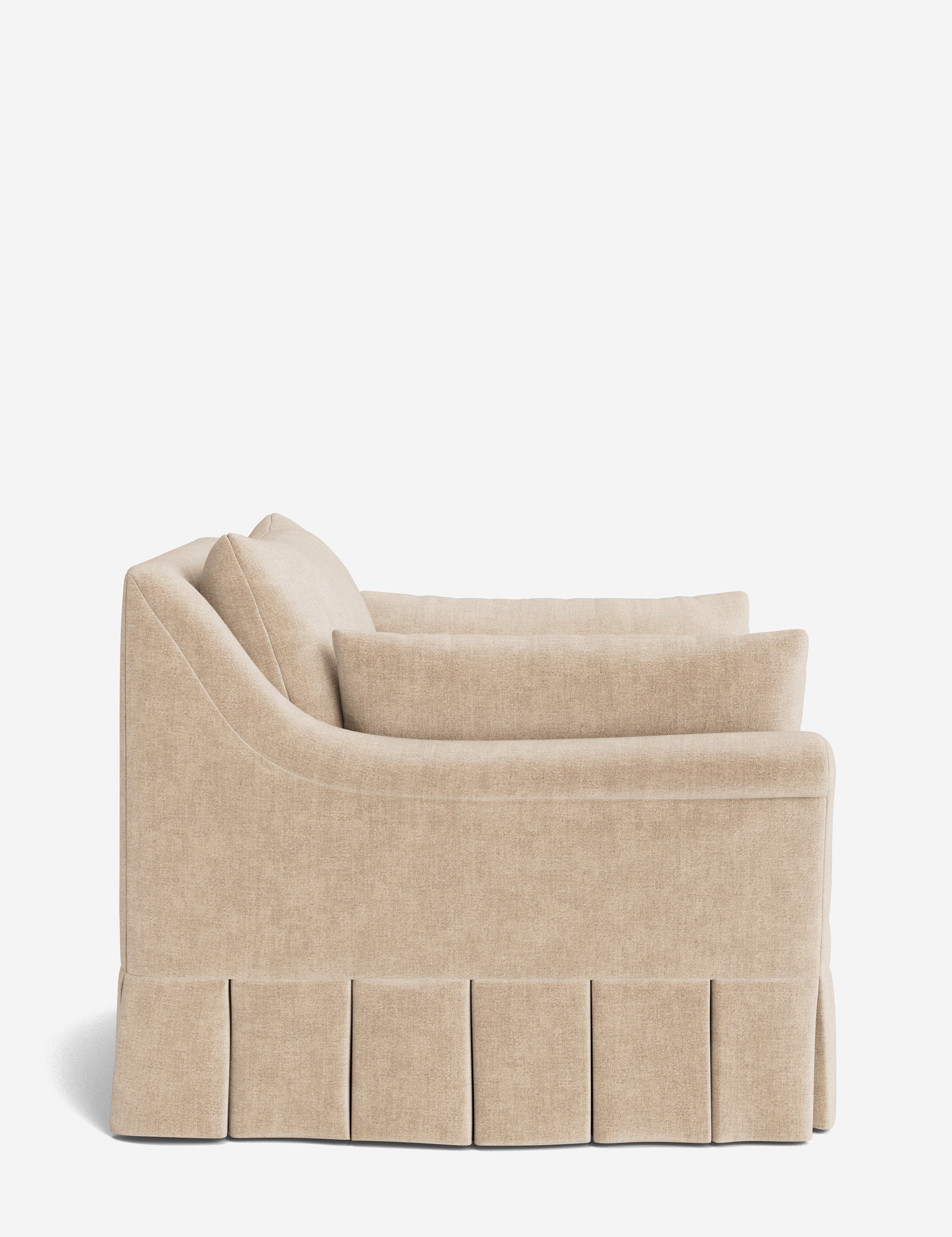 Lulu and Georgia Portola Rolled Arm Luxe Depth Pleated Chair - view 150