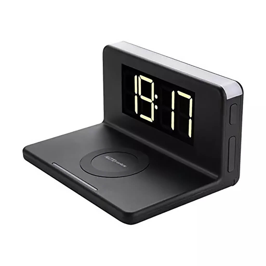 Corporate Solution Wireless Charger With Alarm Clock